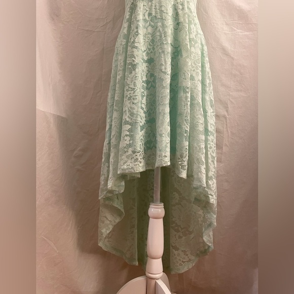 Halter Dress High Low Mint Green Size L - Picture 4 of 15